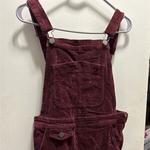 Dear John Burgundy Corduroy Romper